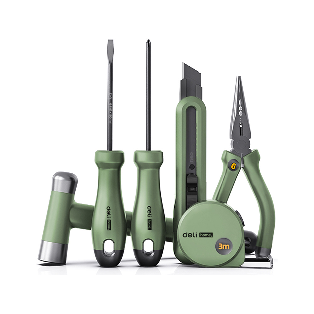 Набор инструментов 6 предметов Deli "Home", зеленый - 2