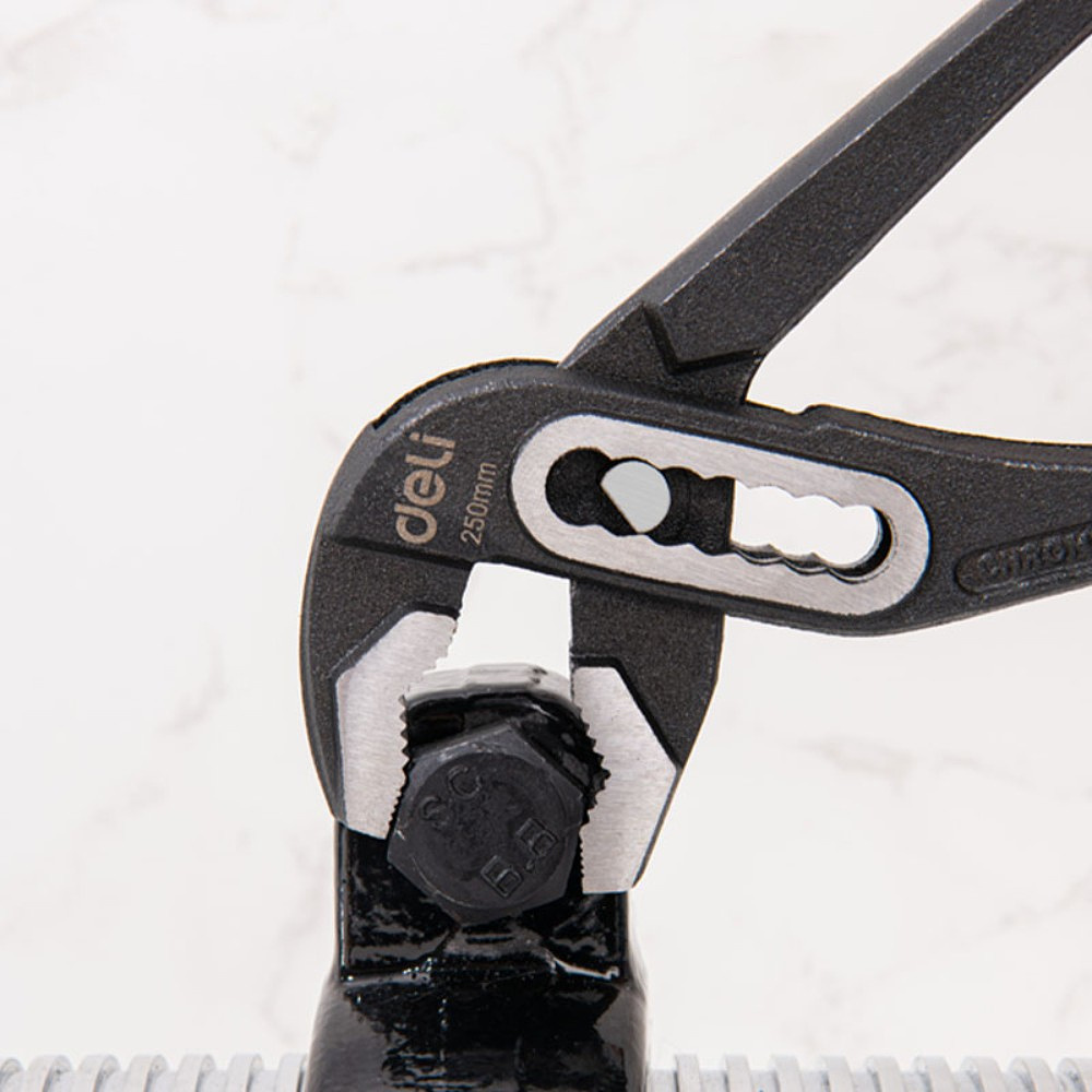 Клещи переставные "Deli", 250 мм, красный, черный - 2