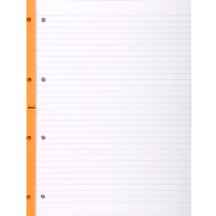 Сменный блок для тетради на кольцах "Rhodia", А4+, 80 листов, линейка, оранжевый - 3