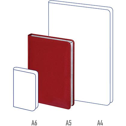 Ежедневник недатированный "Silver Pristine", А5, 320 страниц, красный - 4