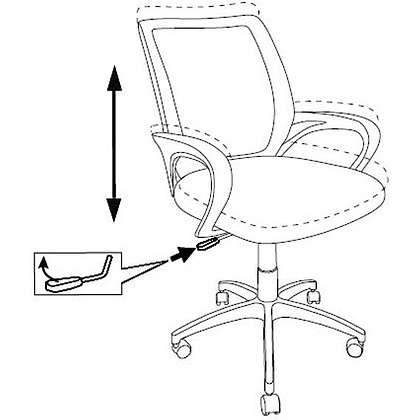 Кресло для персонала Бюрократ "CH-695NLTSL", сетка, ткань, металл, черный - 6