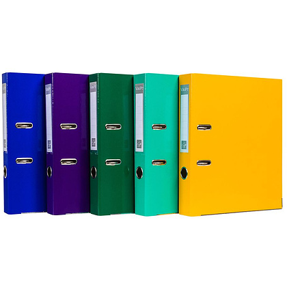 Папка-регистратор "VauPe", А4, 50 мм,  ламинированный картон, бирюзовый - 3