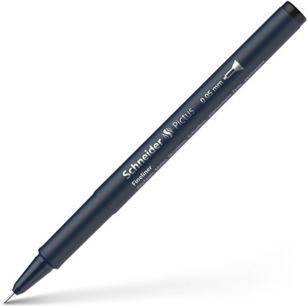 Ручка капиллярная "Schneider Fineliner Pictus", 0.05 мм, черный