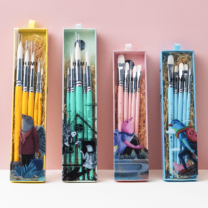 Набор кистей для рисования "Himi Miya Little Bird", синтетика, 5 шт - 11