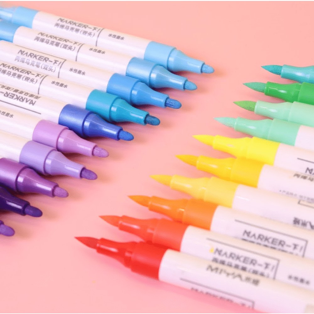 Маркеры художественные двухсторонние "Himi Miya", акриловые, набор, 24 цвета - 7