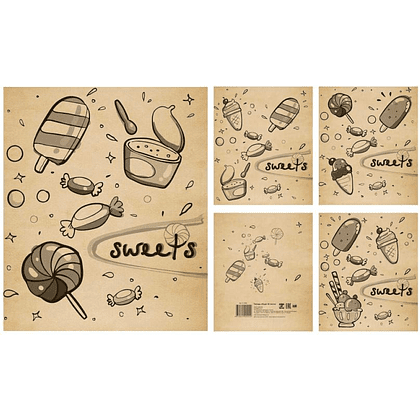 Тетрадь "Сладости", А5, 48 листов, клетка, ассорти  - 2