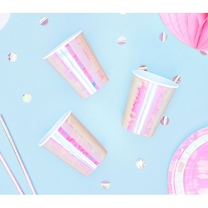 Стакан бумажный "KPP35-017", 6 шт, 220 мл, радужный - 4