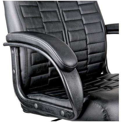 Кресло для руководителя Helmi HL-E80 "Ornament", экокожа, пластик, черный - 7
