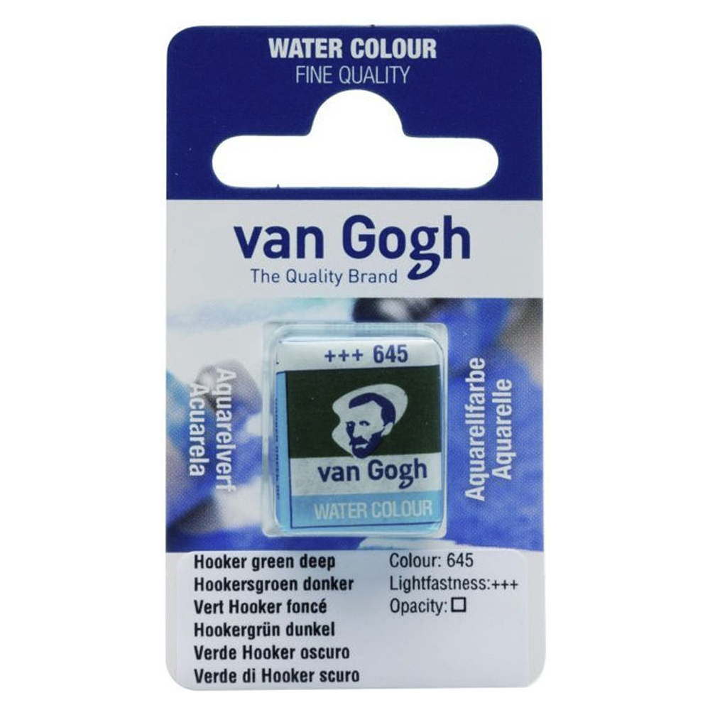 Краски акварельные "Van Gogh", 645 зеленый натуральный темный, кювета