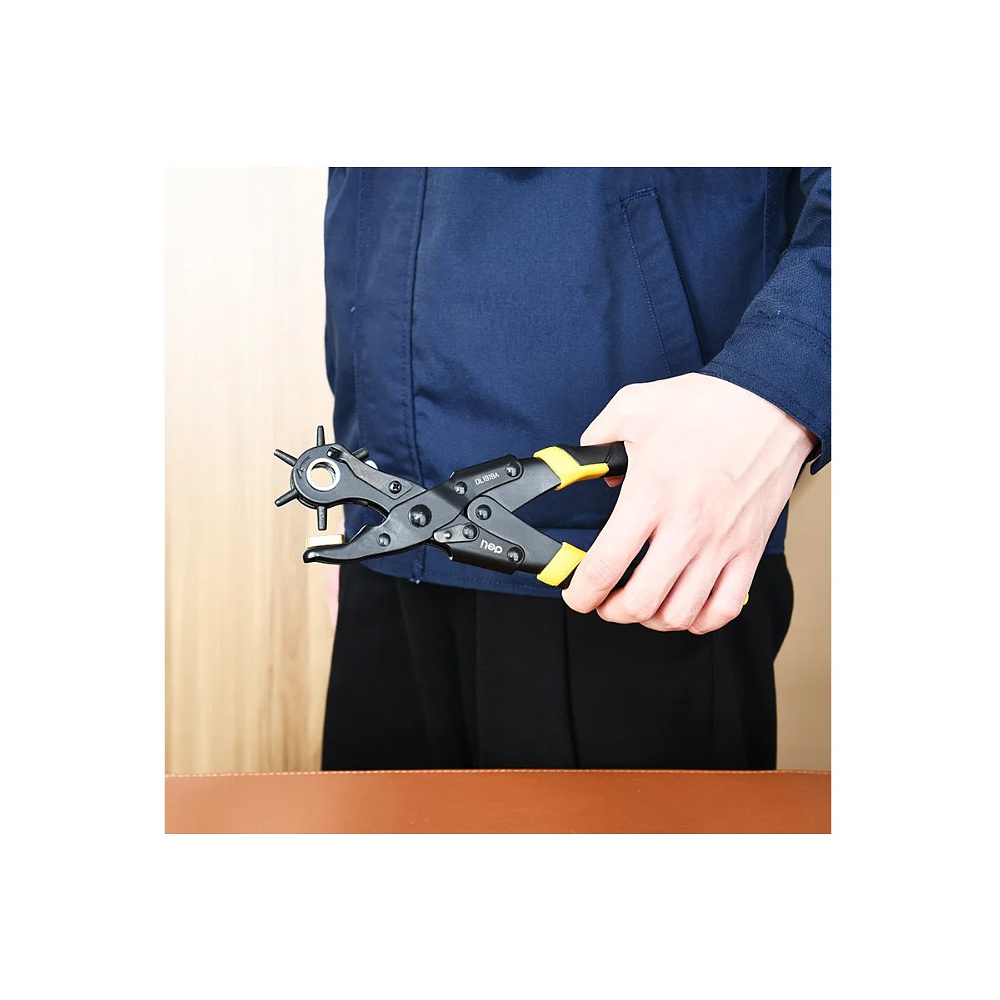 Дырокол Deli YS EDL1919A (пробойник, просекатель) для кожи, 250 мм., 6-в-1 - 6