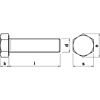 Болт шестигранный М10х40 мм, DIN 933/ГОСТ 7798-70, цинк, 5 кг - 2