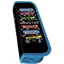Пенал "Nonstop", 1 отделение, черный, синий