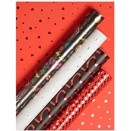 Бумага декоративная в рулоне "Premium. Love", 2x0.7 м, 80 г/м2, ассорти - 2