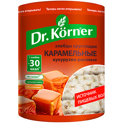 Хлебцы "Dr.Korner" со вкусом карамели, 90 г