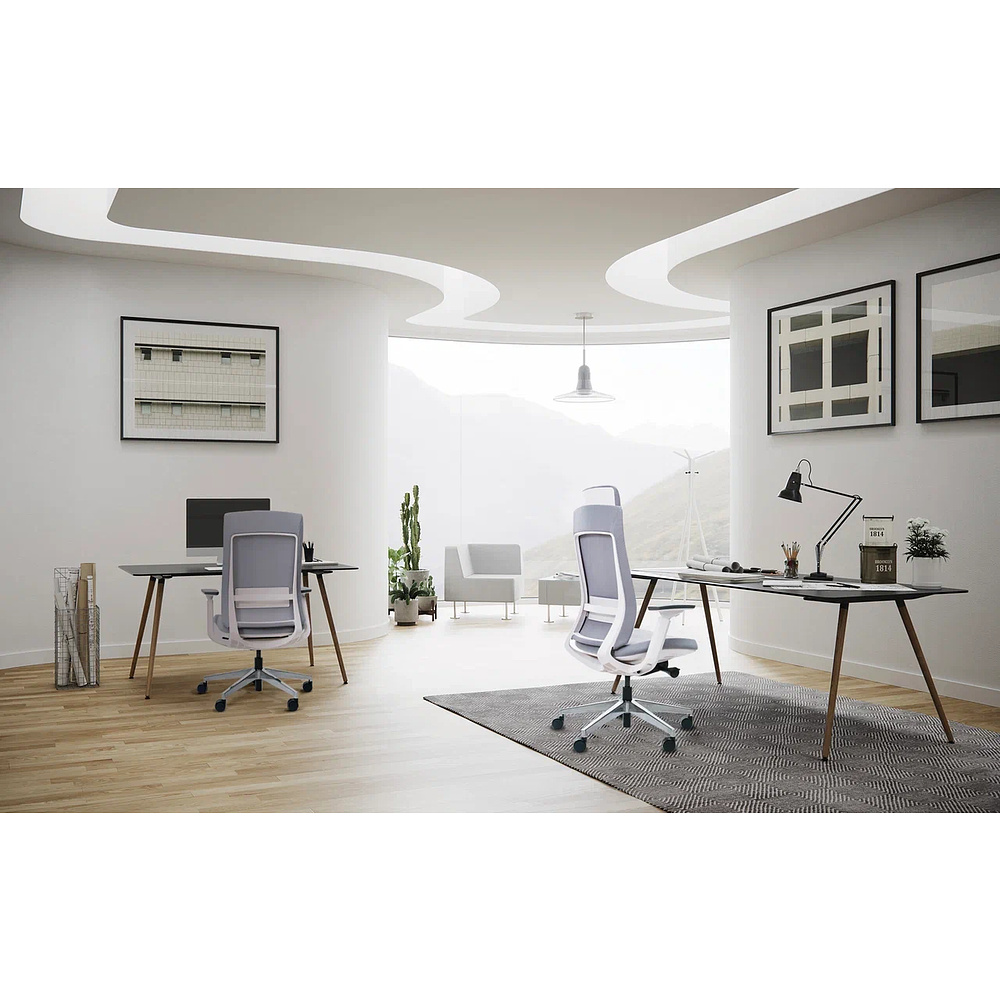 Кресло компьютерное SitZone E-VL002B, сетка, ткань, пластик, черный - 19