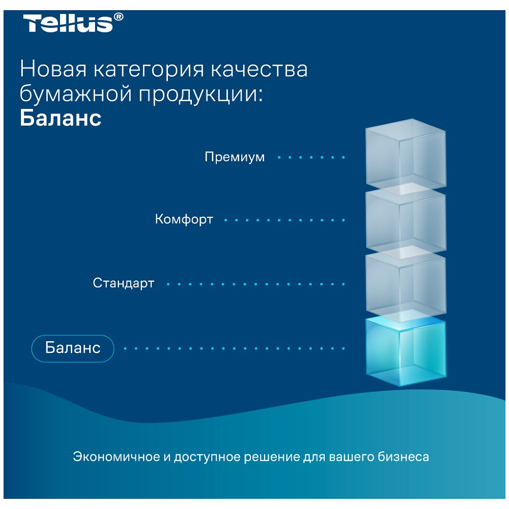 Полотенца бумажные Tellus Синглфолд Баланс HT3, листовые, 1 слой, 250 листов - 9