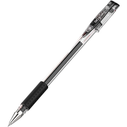 Ручка гелевая "Go Glide", 0.5 мм, прозрачный, стерж. черный