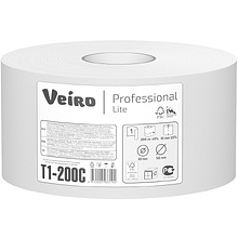 Бумага туалетная "T1-200C" в средних  рулонах