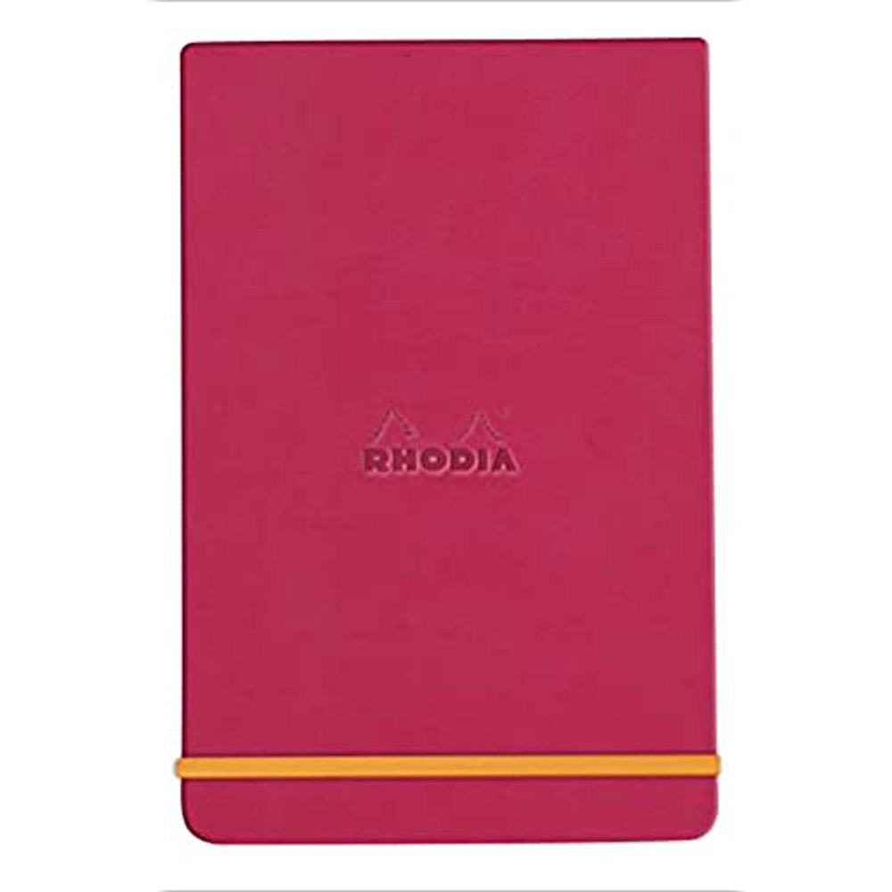 Блокнот "Rhodiarama Webnotepad" на резинке, A5, 96 листов, линейка, малиновый
