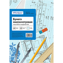 Бумага миллиметровая OfficeSpace, А4
