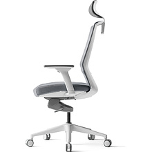 Кресло для руководителя BESTUHL "J1", сетка, ткань, пластик, серый