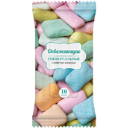 Чистящие салфетки влажные антибактериальные для рук "AQUA VIVA", 10 шт. - 3