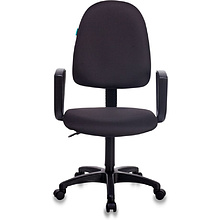 Кресло для персонала "Бюрократ CH-1300N Престиж", ткань, пластик, черный