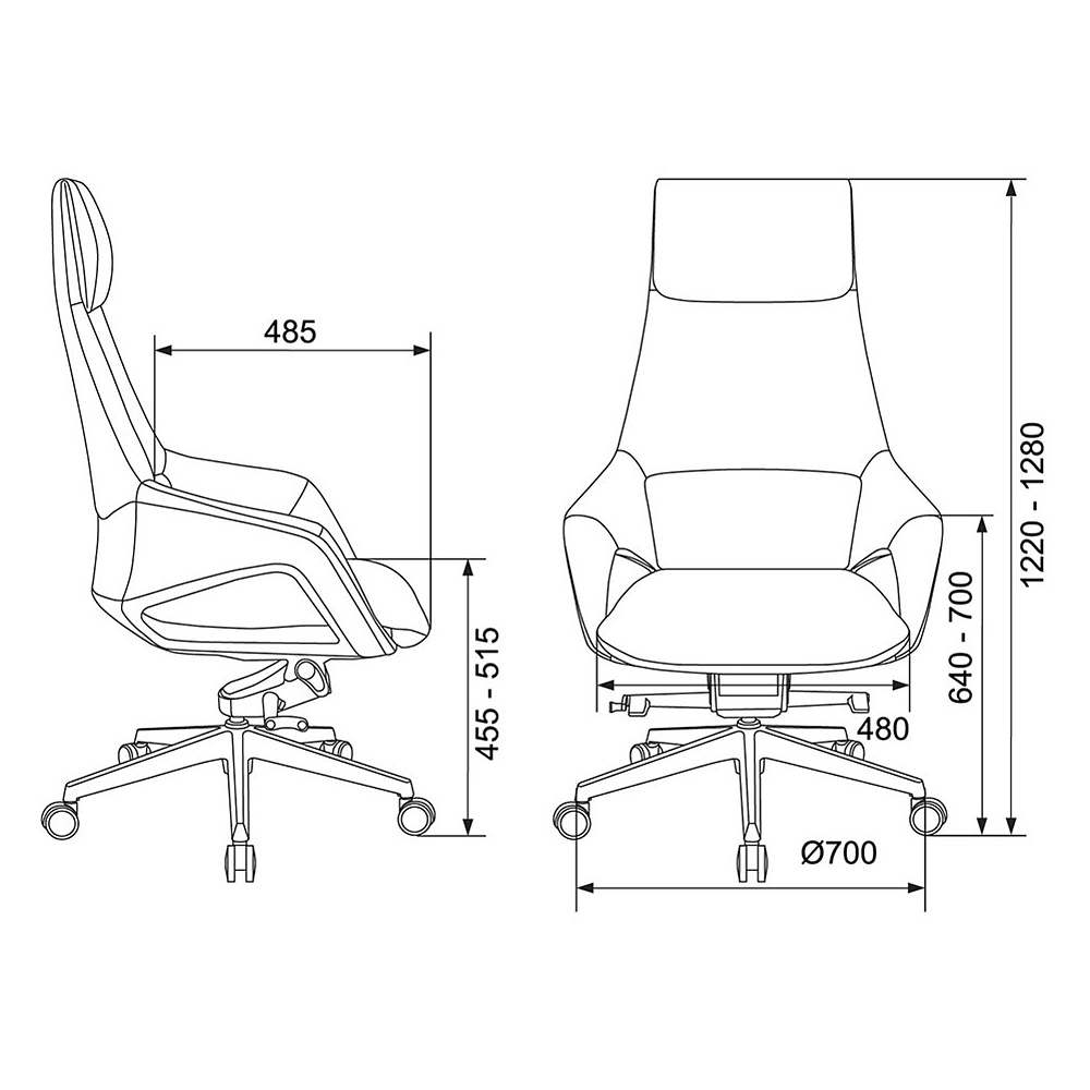 Кресло для руководителя "Бюрократ DAO-2", коричневый - 10