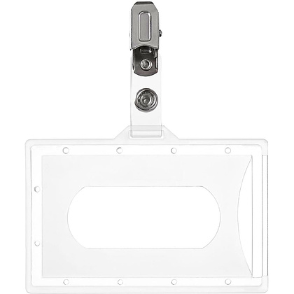 Бейдж с клипсой "ARGO", 59x92 мм, прозрачный