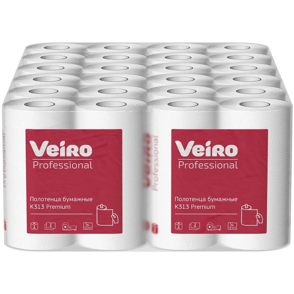 Полотенца бумажные Veiro Professional Premium, в рулонах, 2 рулона, 15 м, 2 слоя - 5