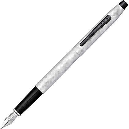 Ручка перьевая "Cross Classic Century Brushed Chrome", M, серебристый, черный, патрон черный