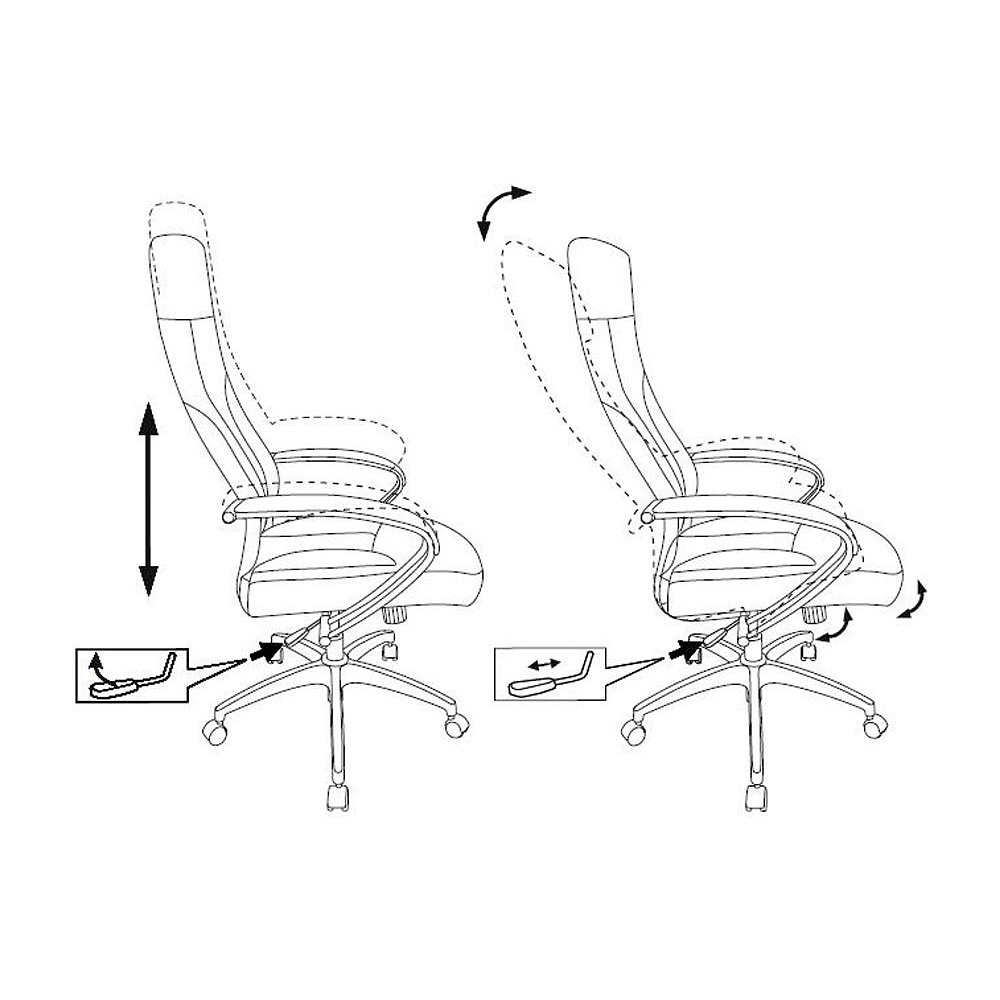 Кресло для руководителя Бюрократ "CH-608Fabric", ткань, пластик, черный - 5