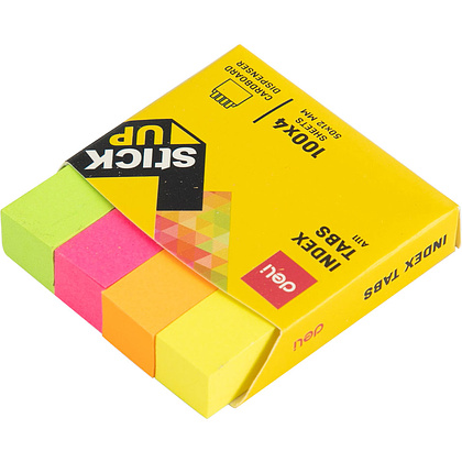 Закладки бумажные клейкие "Deli", 50x12 мм, 400 шт, ассорти - 2