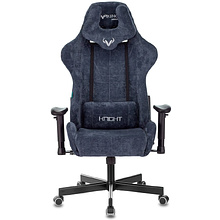 Кресло игровое Zombie "VIKING KNIGHT Fabric", ткань, металл, синий