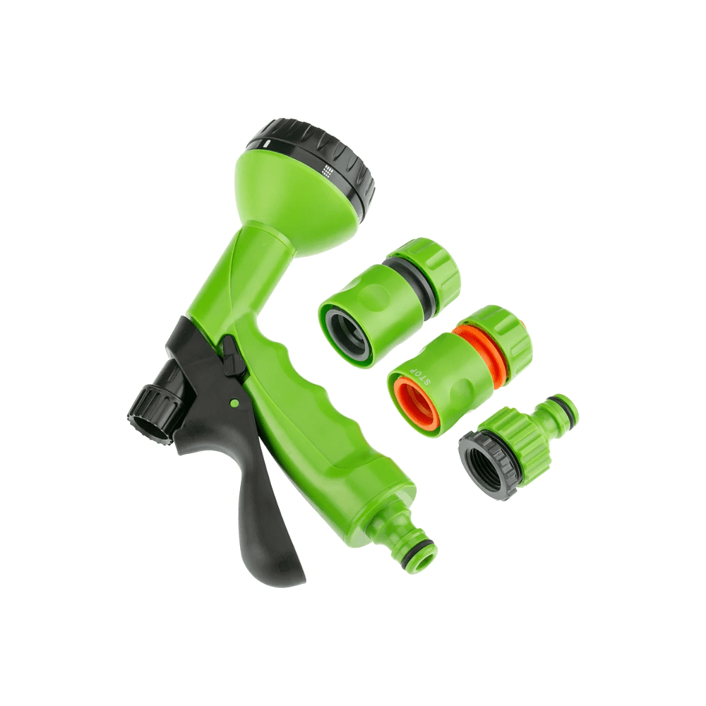 Комплект поливочный Amigo Grande "79230", 1/2", 6 фунций, пластик, зеленый, черный - 4