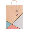 Пакет бумажный подарочный "Geo pastel kraft", 33x15x45.5 см, крафт - 2
