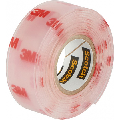 Клейкая лента монтажная прозрачная "3М Scotch", 19x1.5 мм/м - 4