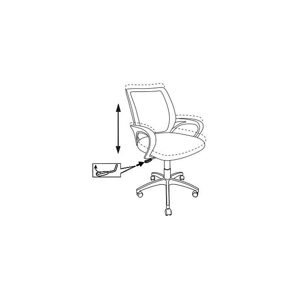 Кресло Бюрократ "CH-W695NLT", пластик, ткань, розовый TW-06A TW-13A - 6