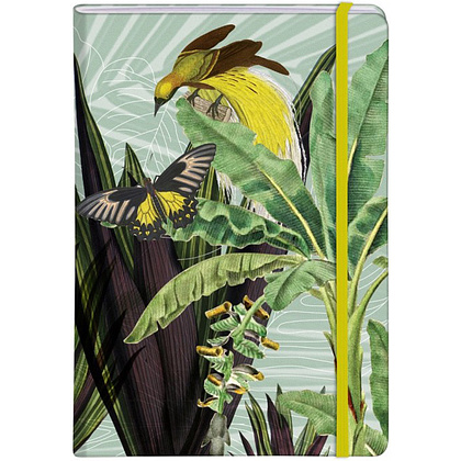 Блокнот "Jungle harmony" на резинке, A5, 48 листов, линейка, ассорти - 2