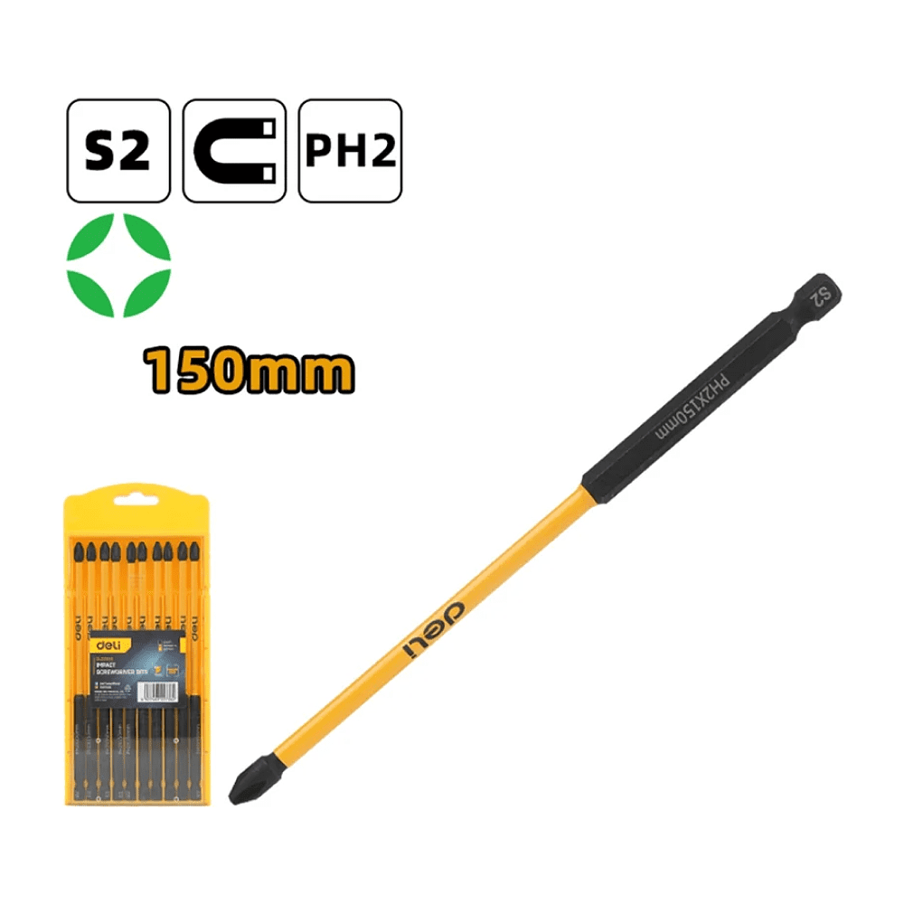 Бита Deli YS EDL251150, ударная, 10 шт., PH2 x 150 мм - 2
