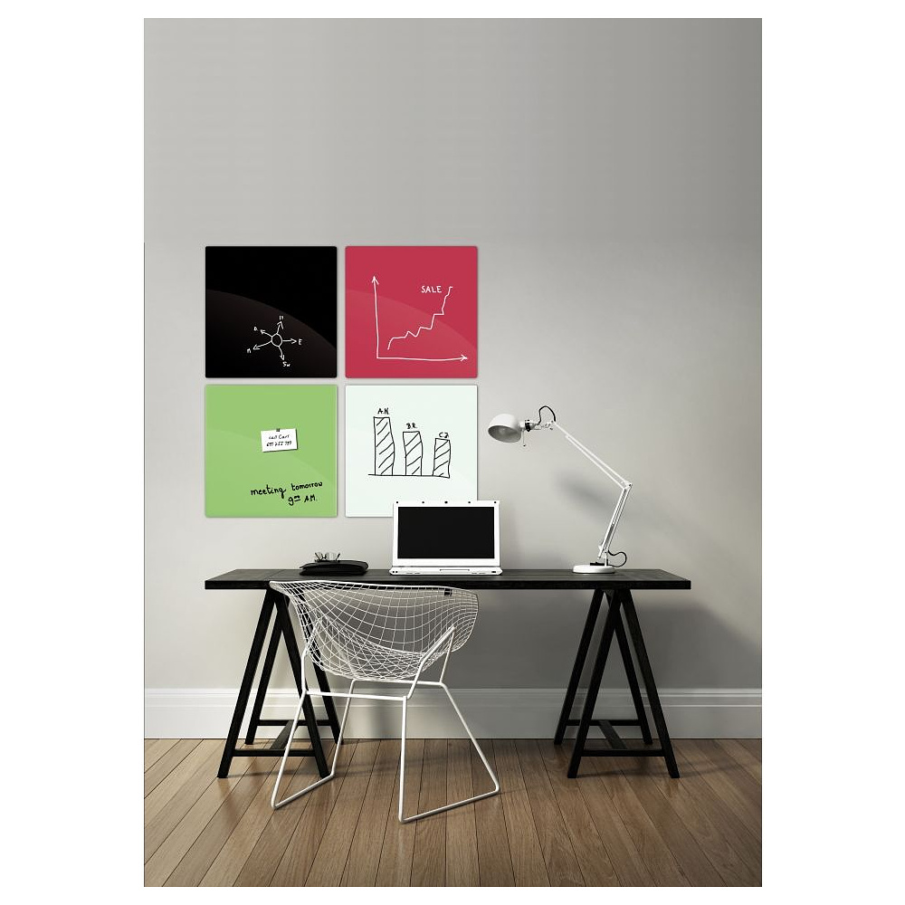 Доска стеклянная магнитно-маркерная "2×3", 45x45 см, черный - 8