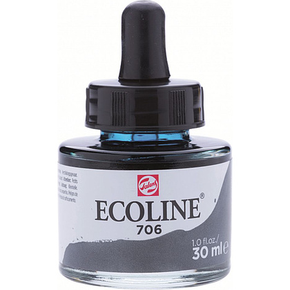 Жидкая акварель "ECOLINE", 706 темно-серый, 30 мл