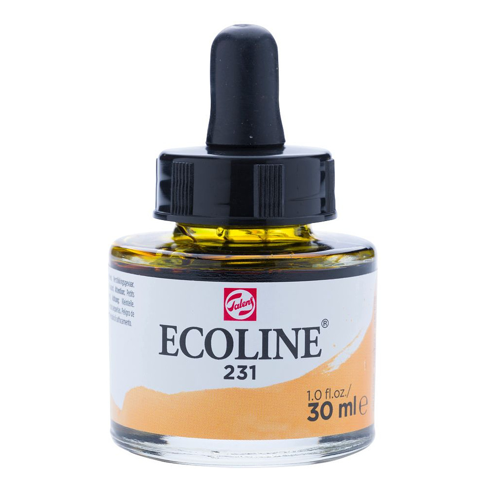 Жидкая акварель "ECOLINE", 231 охра золотая, 30 мл