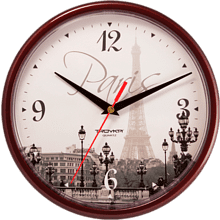 Часы настенные "982211", бордовый