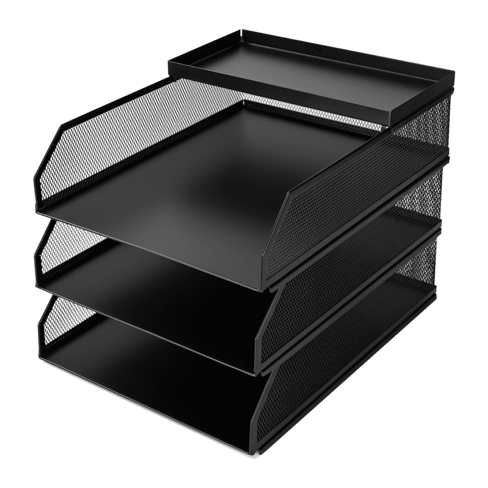 Модуль горизонтальный "Deli PB260" на 4 лотка, черная сетка