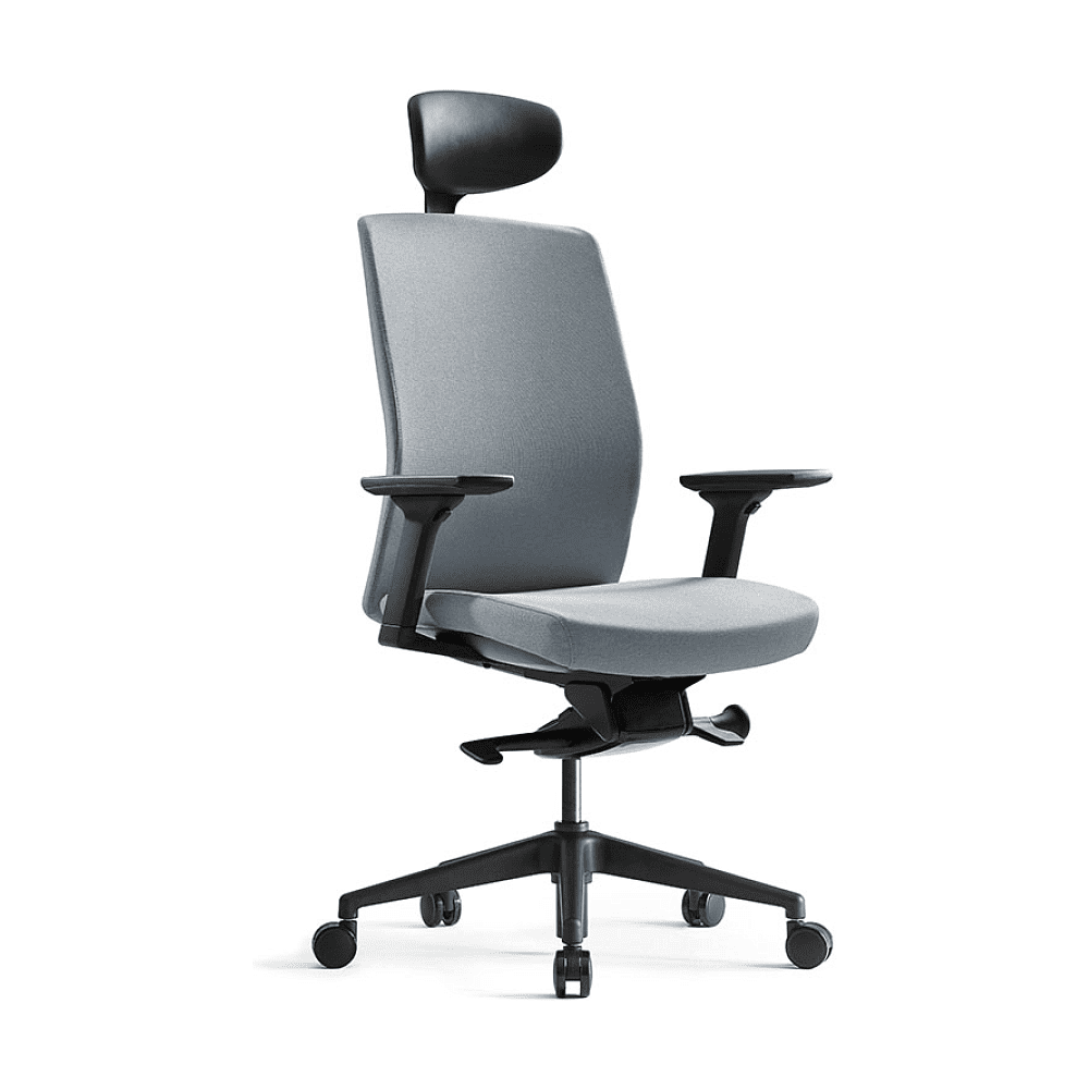 Кресло для руководителя BESTUHL "J2", ткань, пластик, серый 