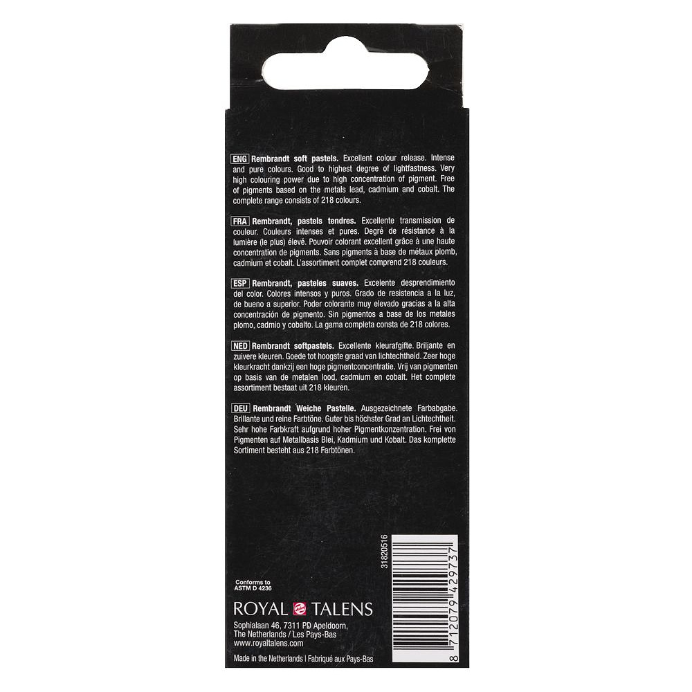 Набор мягкой пастели "Rembrandt Half Pastel", 5 цветов, холодные желтые - 4