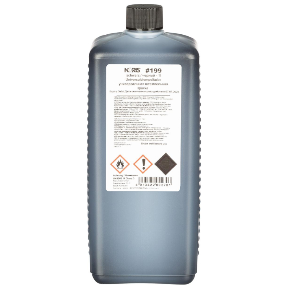 Краска штемпельная универсальная "Noris 199", 1 л, черный - 2