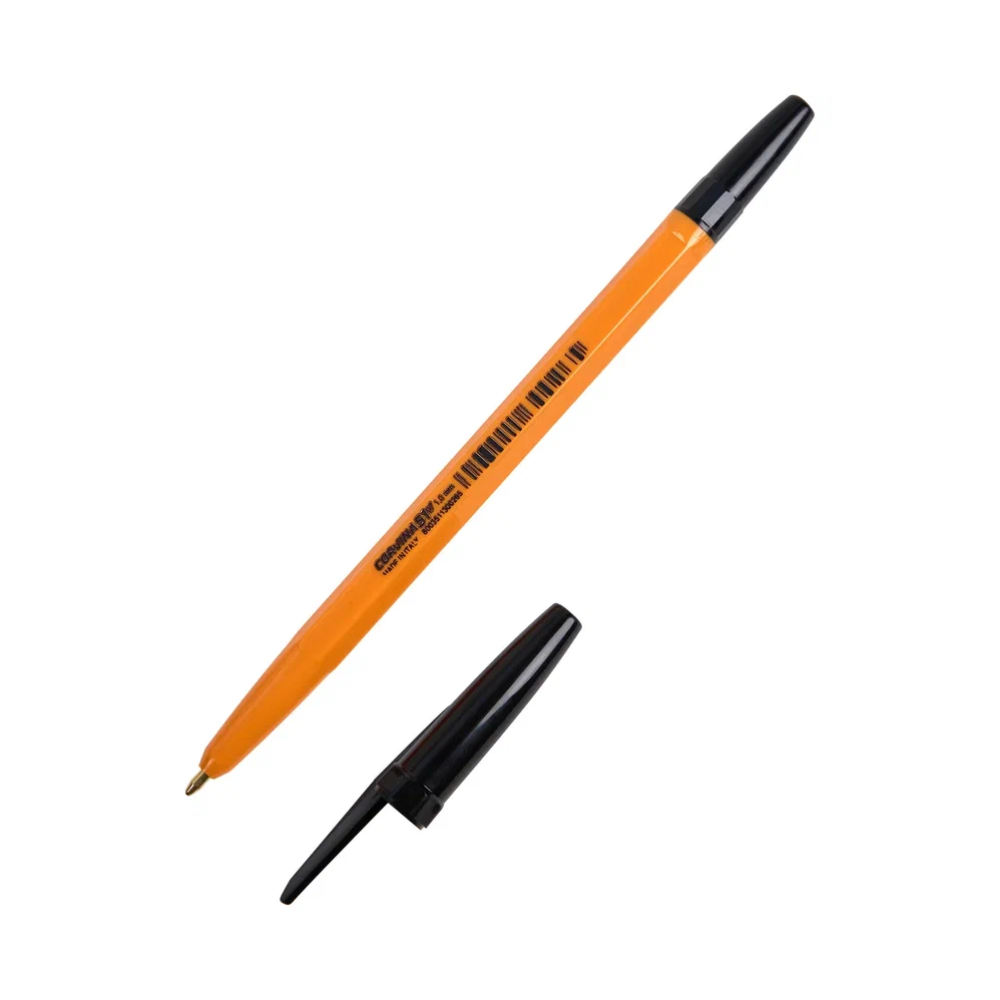 Ручка шариковая "Corvina", 1.0 мм, оранжевый, черный, стерж. черный - 4