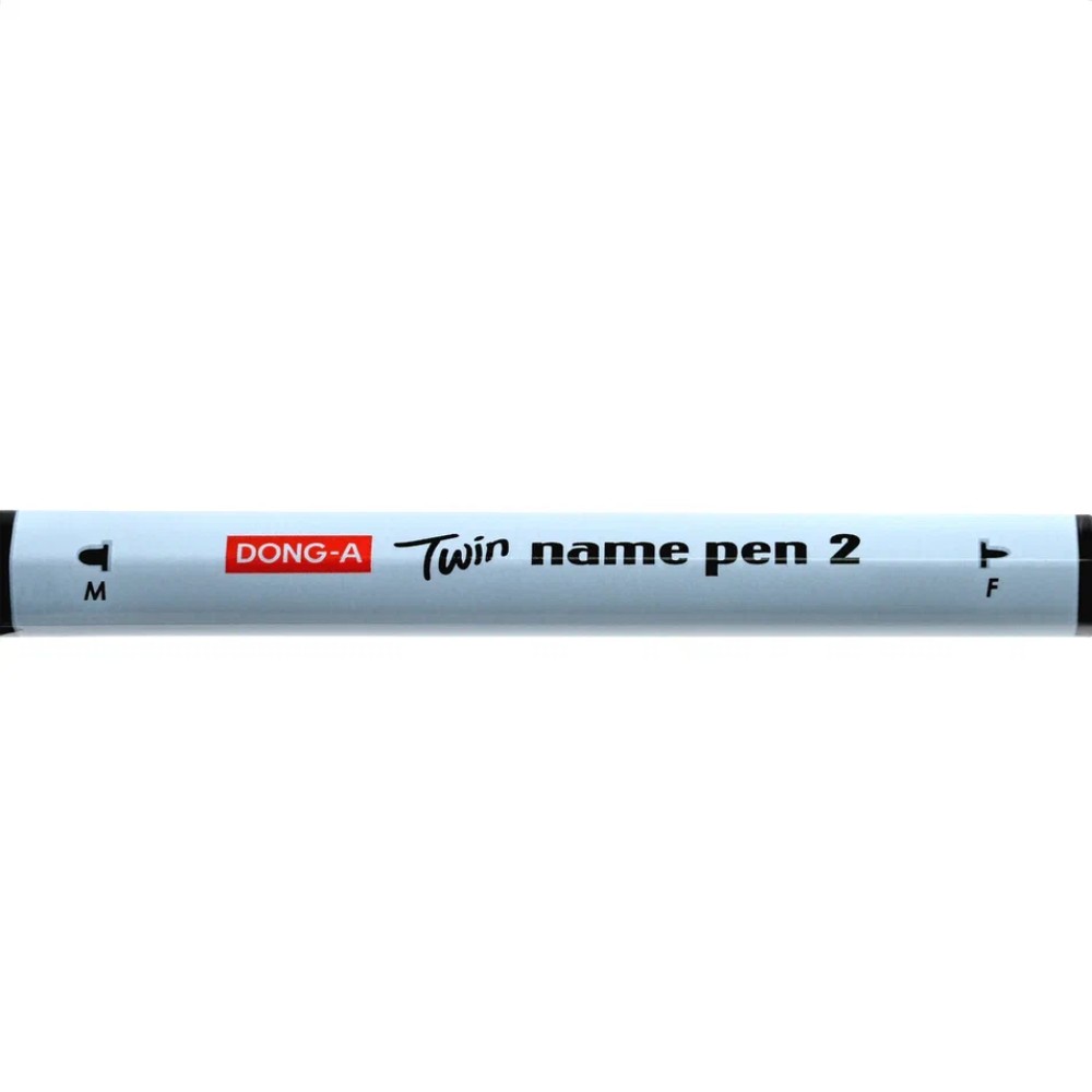 Маркер перманентный "Twin Name Pen", двусторонний, черный - 7